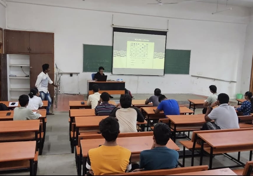 Students solving math puzzles together